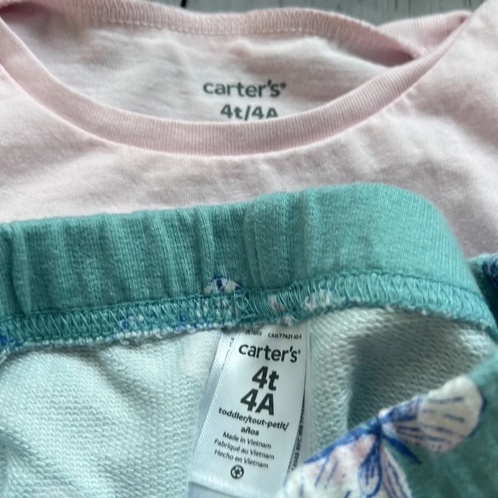 Carters Toddler girls butterfly shorts and matching short sleeve set